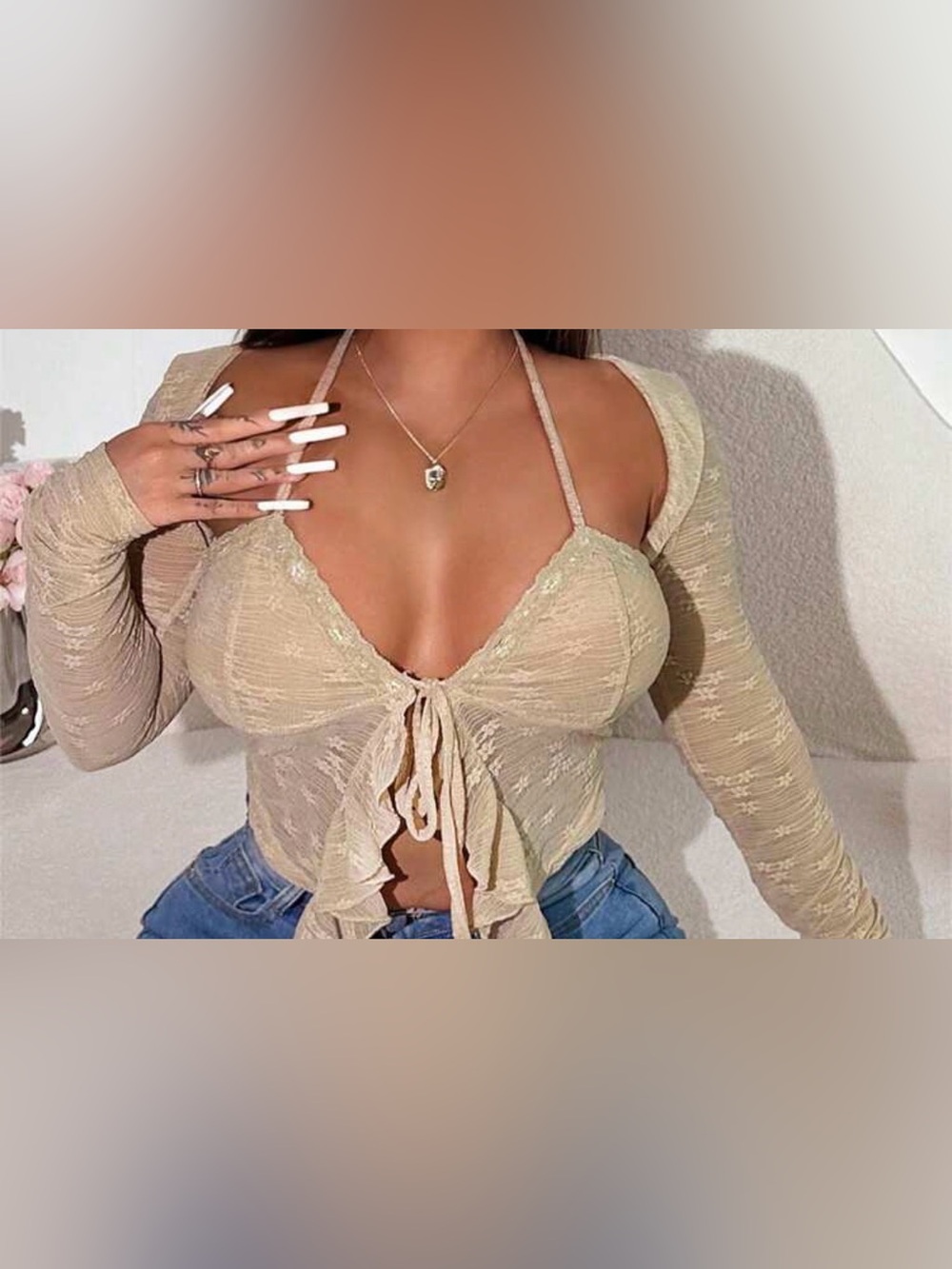 Tie front blouse